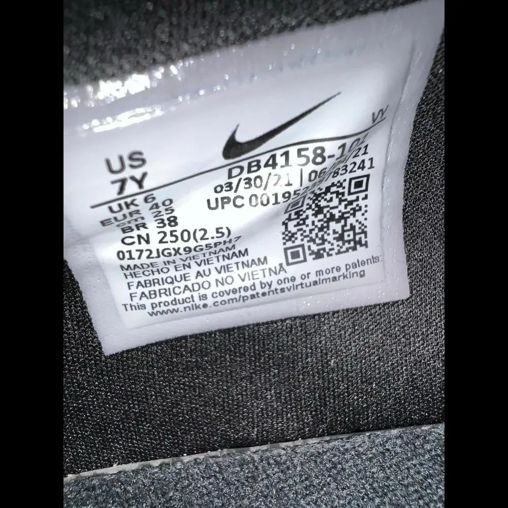 Nike Zoom Freak 3 Mens White Mint‎ Green Sz 7Y